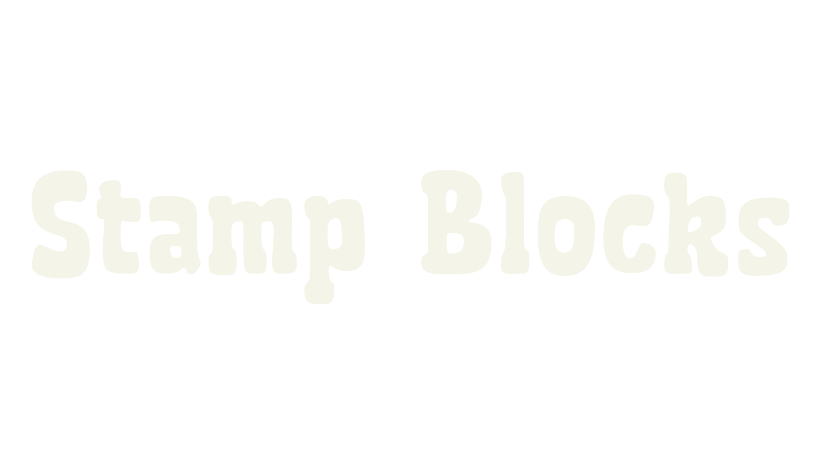Stamp Blocks, display market font preview