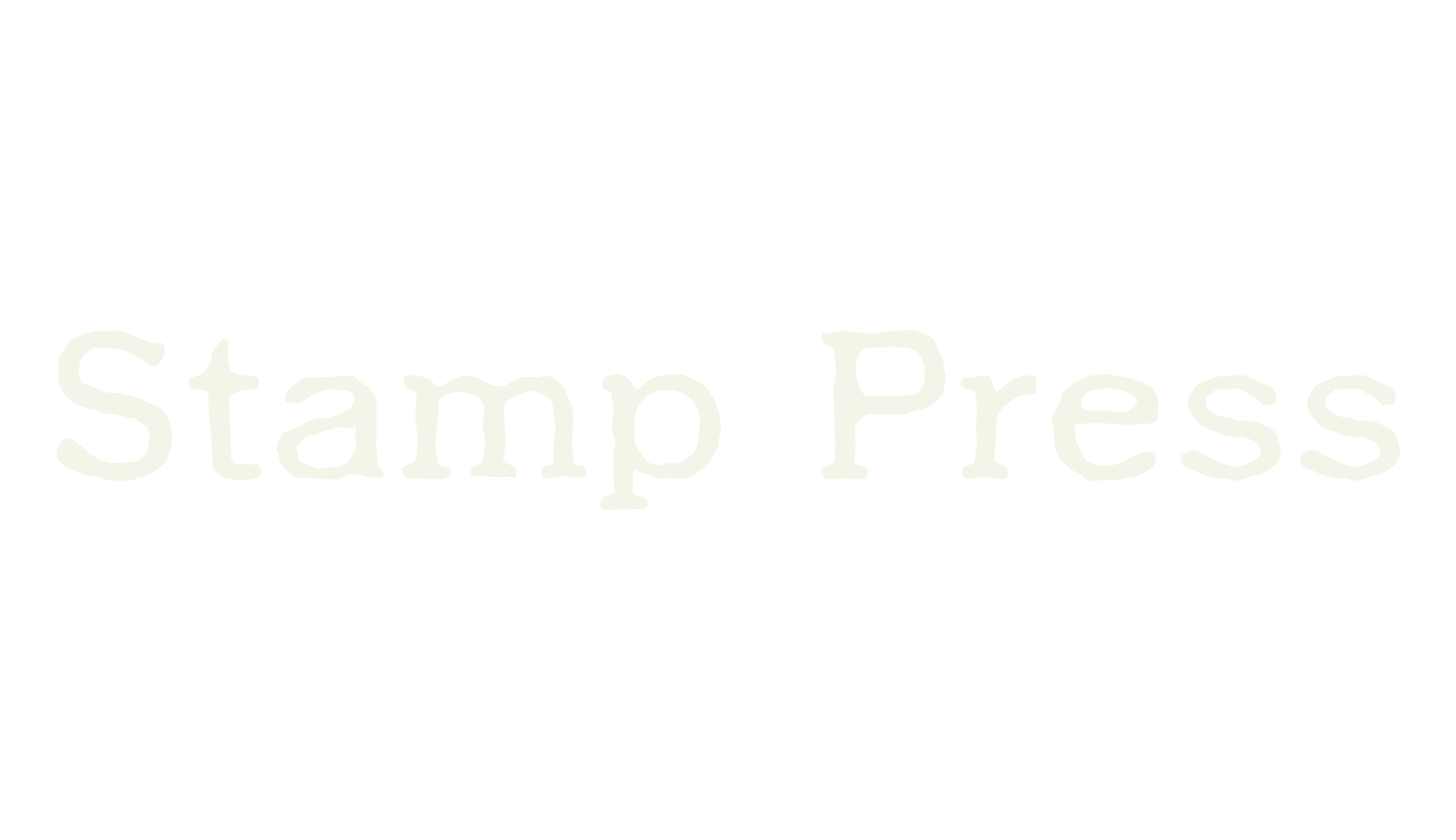 Stamp Press, rubber stamp font preview