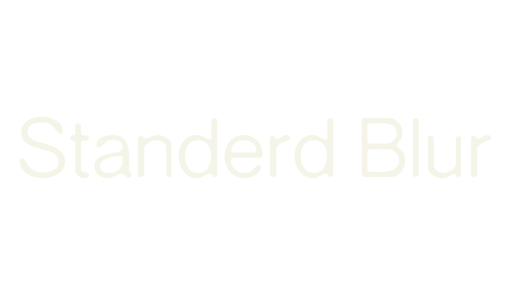 Standerd Blur, modern font preview