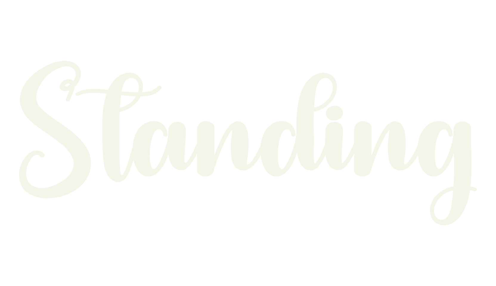 Standing, calligraphy font preview