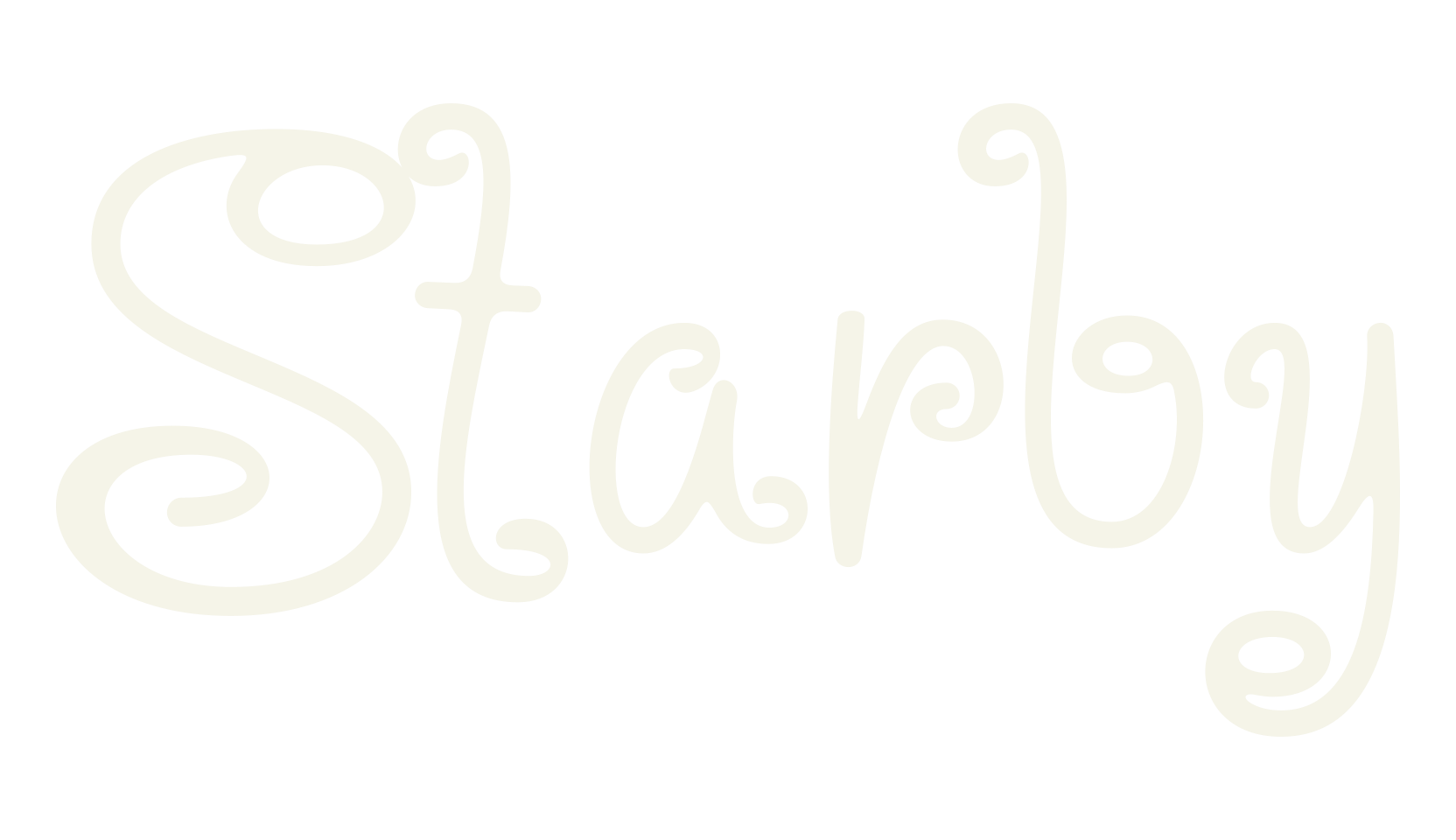 Starby, cursive font preview