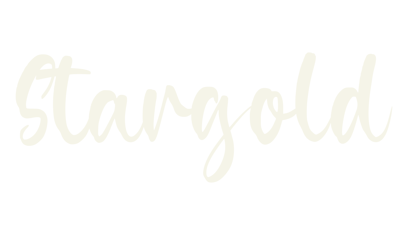 Stargold, cursive font preview