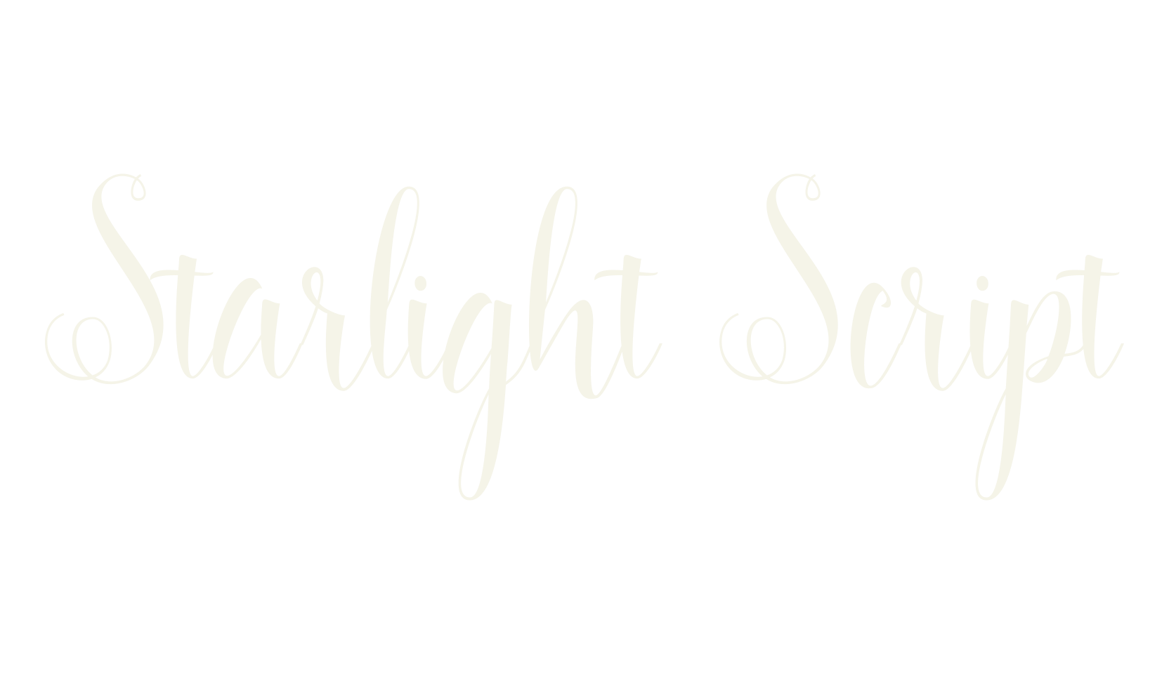 Starlight Script, handwriting font preview