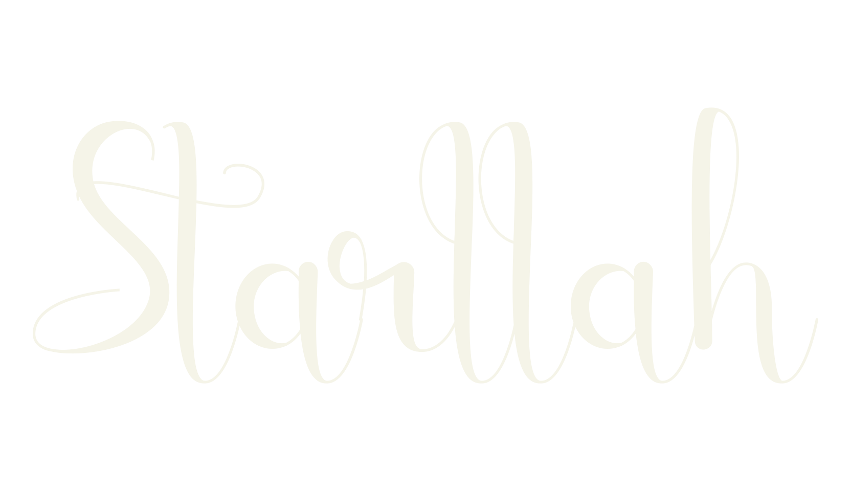 Starllah, cursive font preview