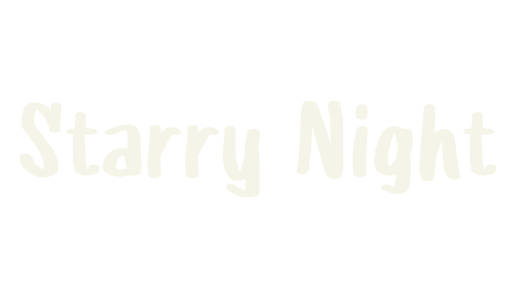 Starry Night, handwritten font preview