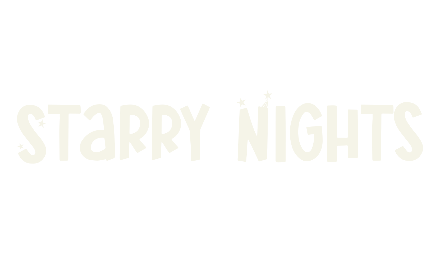 Starry Nights, stars font preview