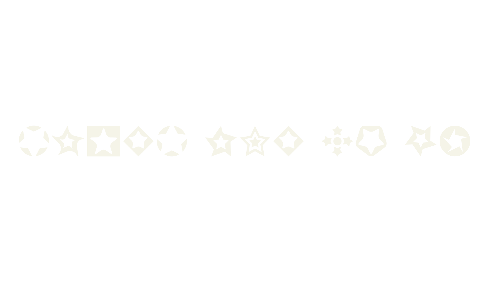 Stars for 3D FX, stars font preview