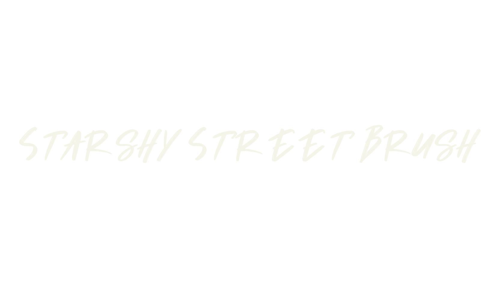 Starshy Street Brush, handwritten font preview