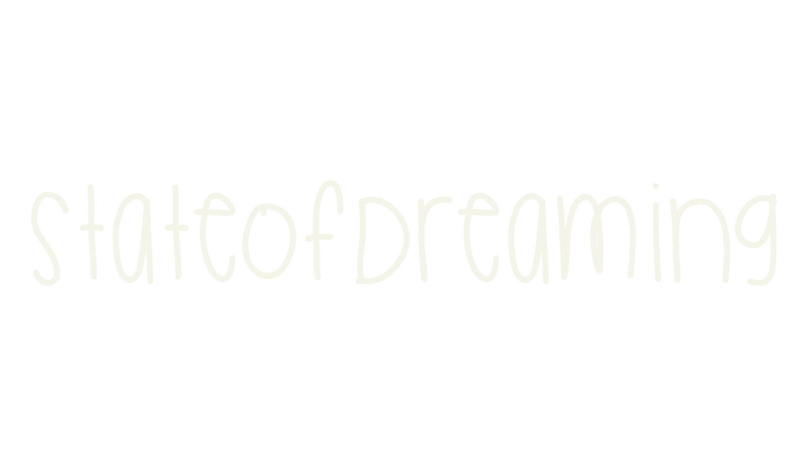 StateOfDreaming, handwritten font preview