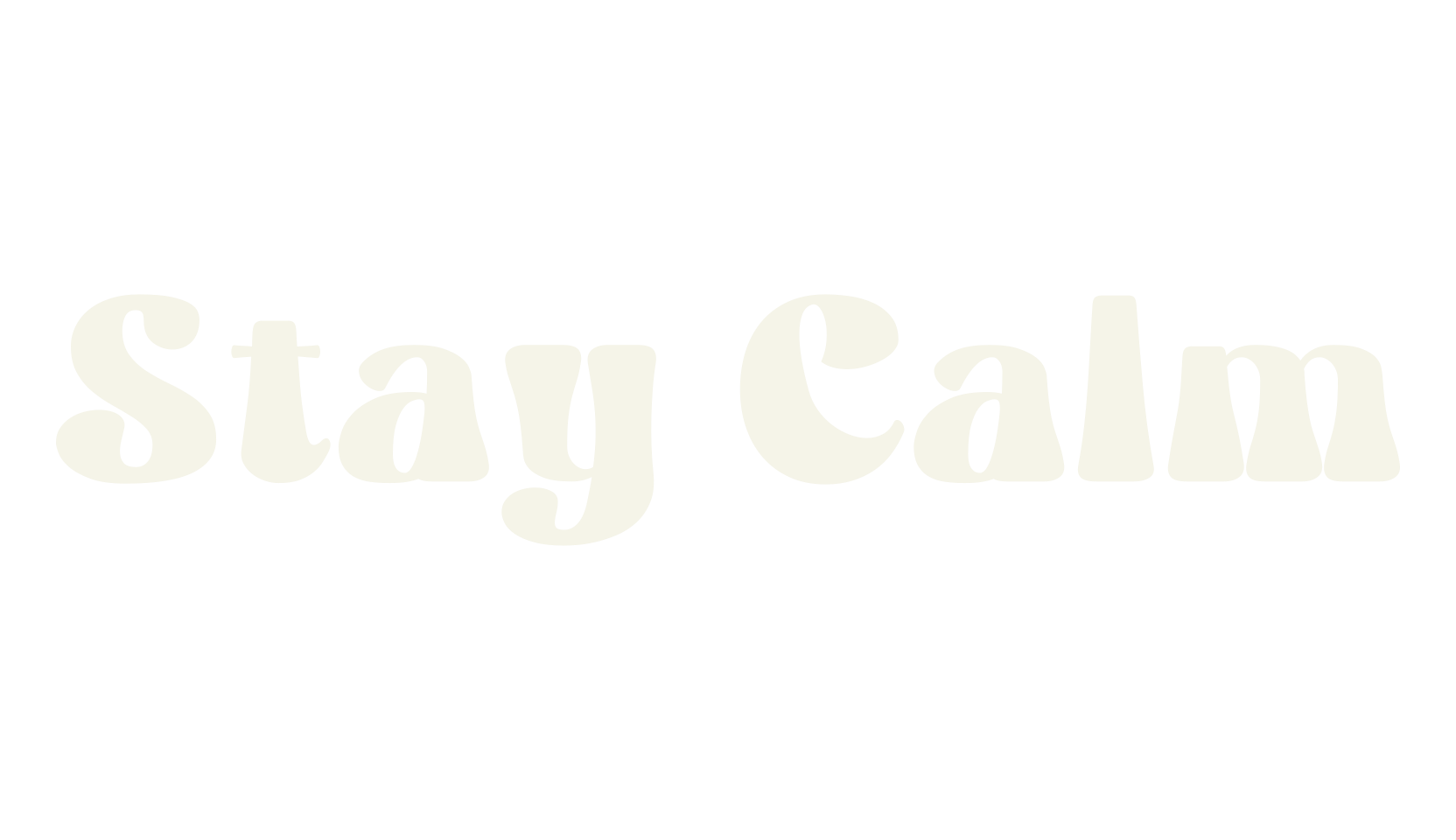 Stay Calm, serif font preview