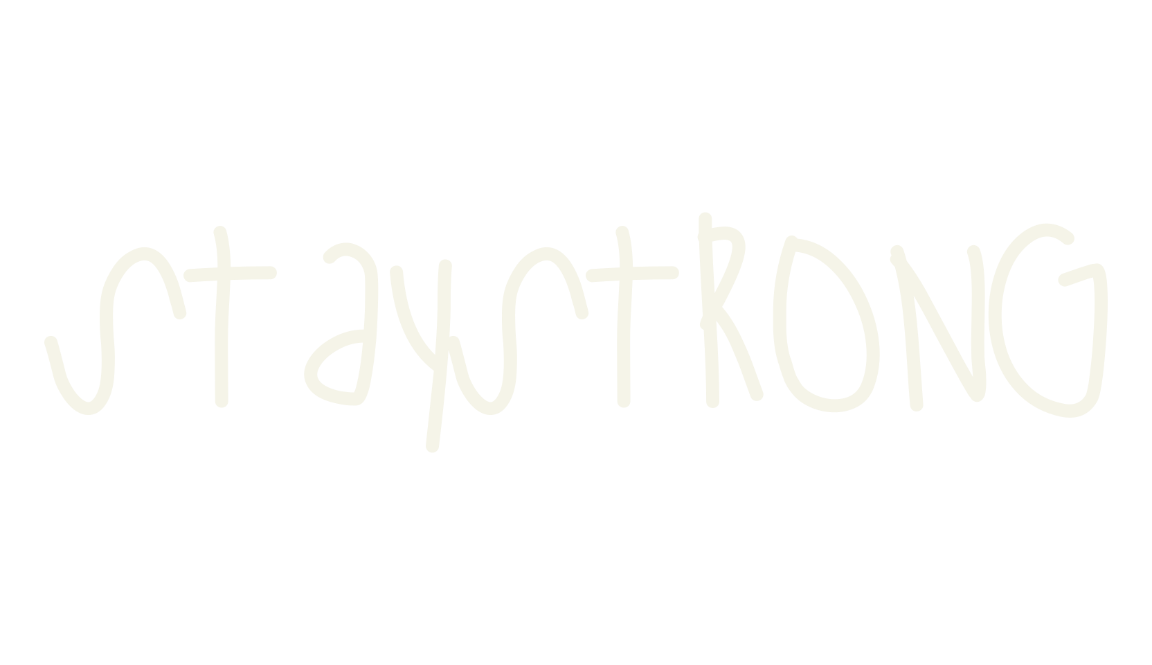 StayStrong, handwritten font preview