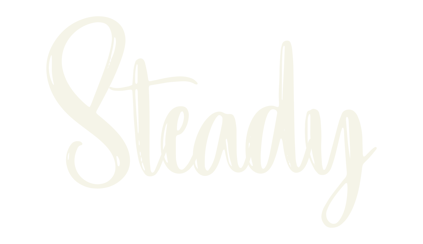 Steady, calligraphy font preview