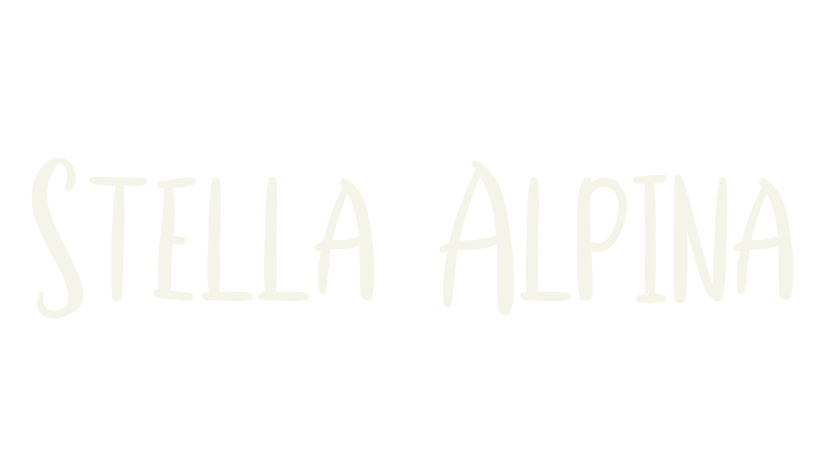 Stella Alpina, handwriting font preview