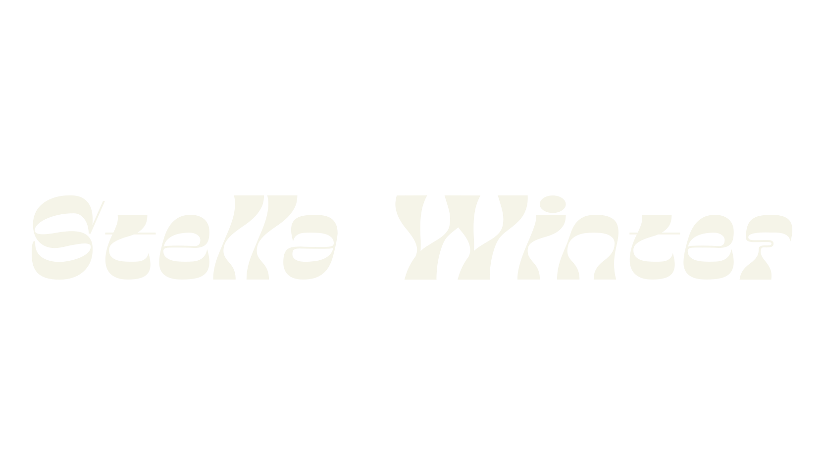 Stella Winter, psychedelic font preview