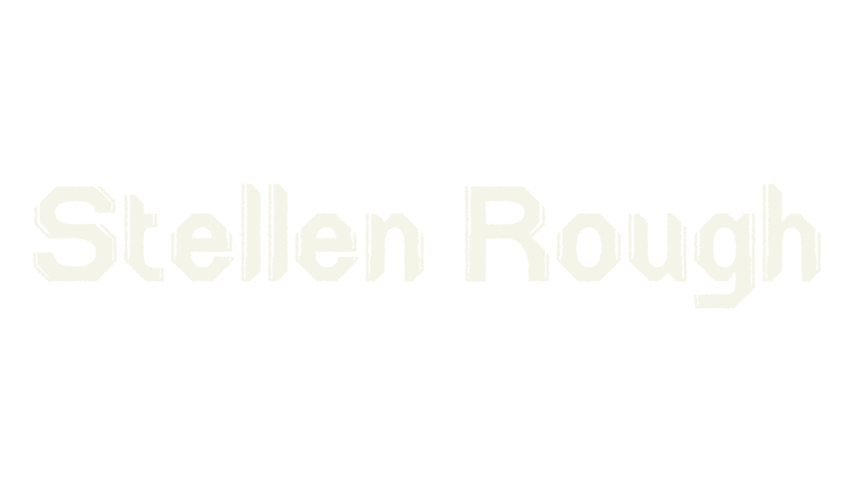 Stellen Rough, rough font preview