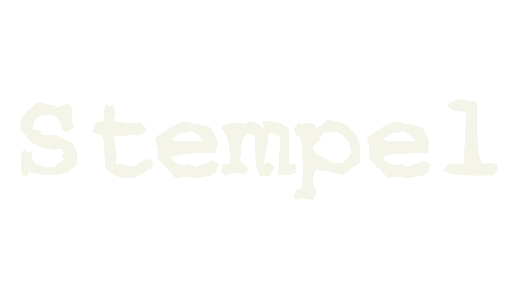Stempel, typewriter font preview