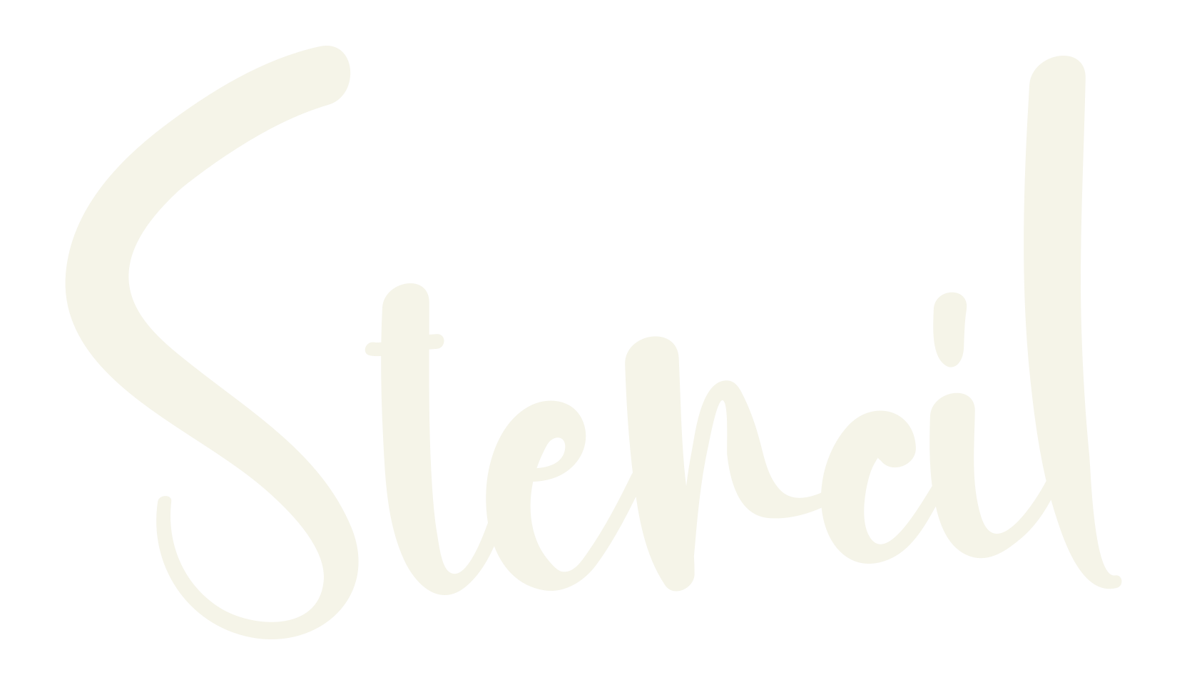 Stencil, calligraphy font preview