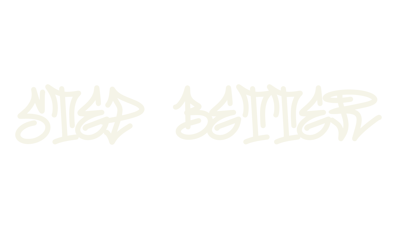 Step Better, graffiti font preview