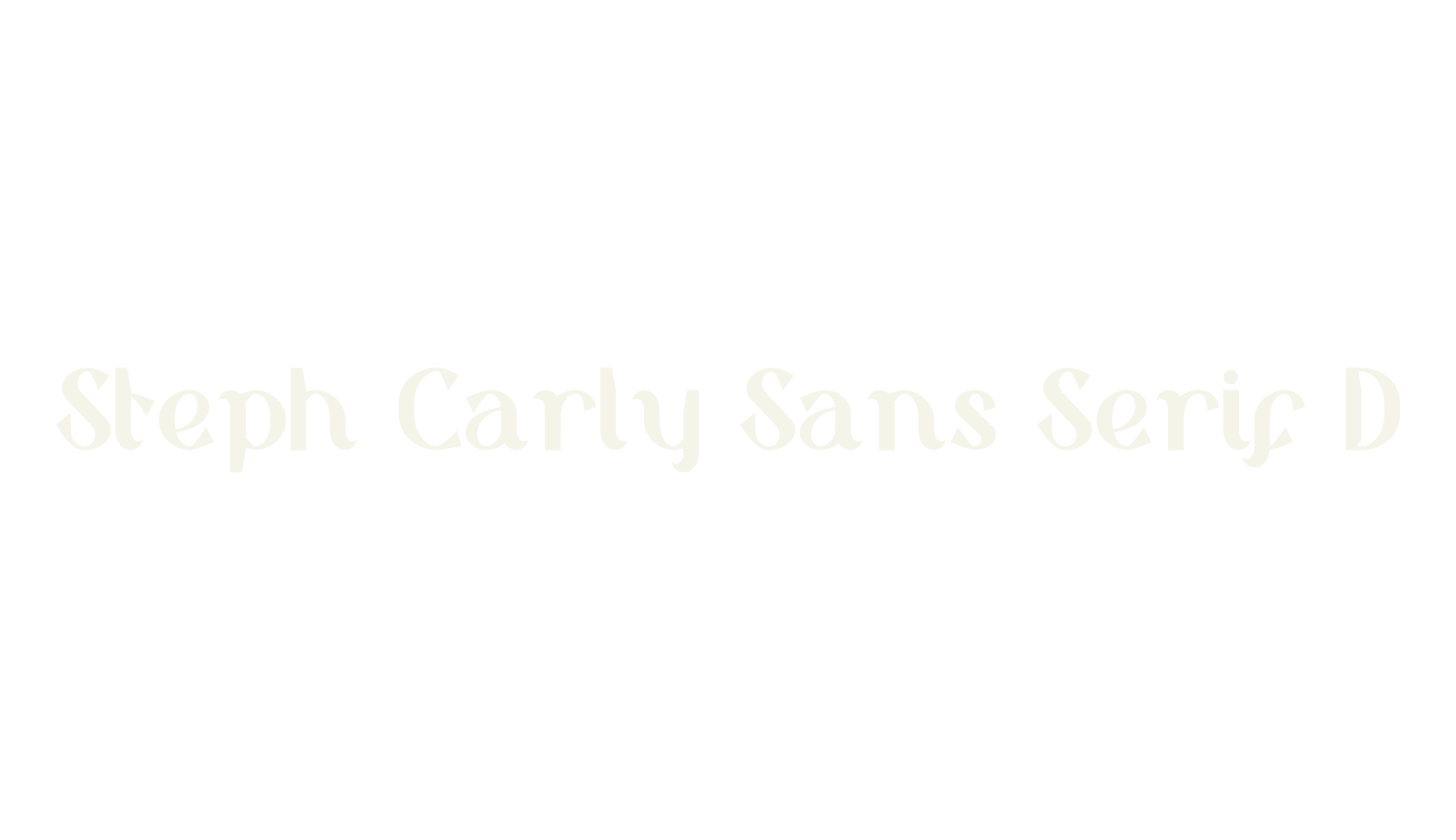 Steph Carly Sans Serif D, brochure font preview