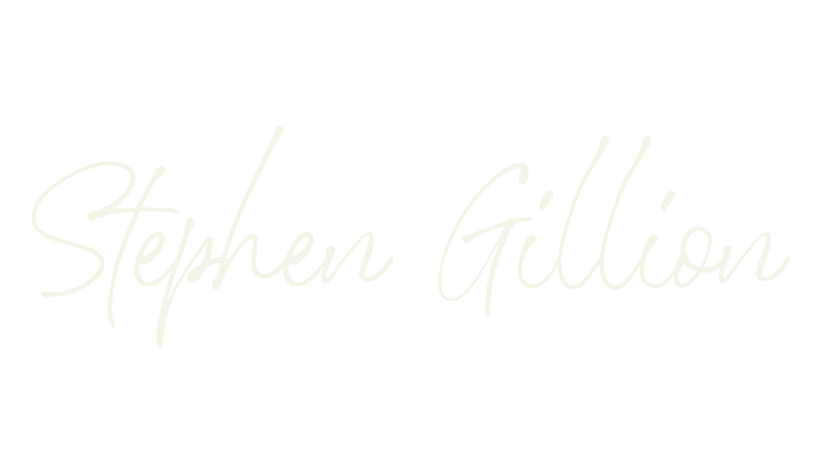 Stephen Gillion, cursive font preview