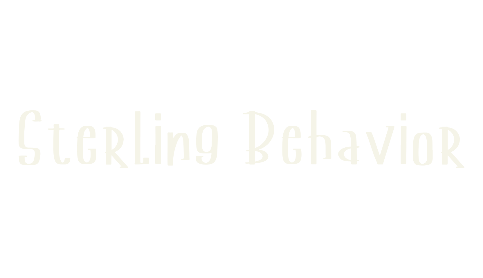 Sterling Behavior, 1990s font preview