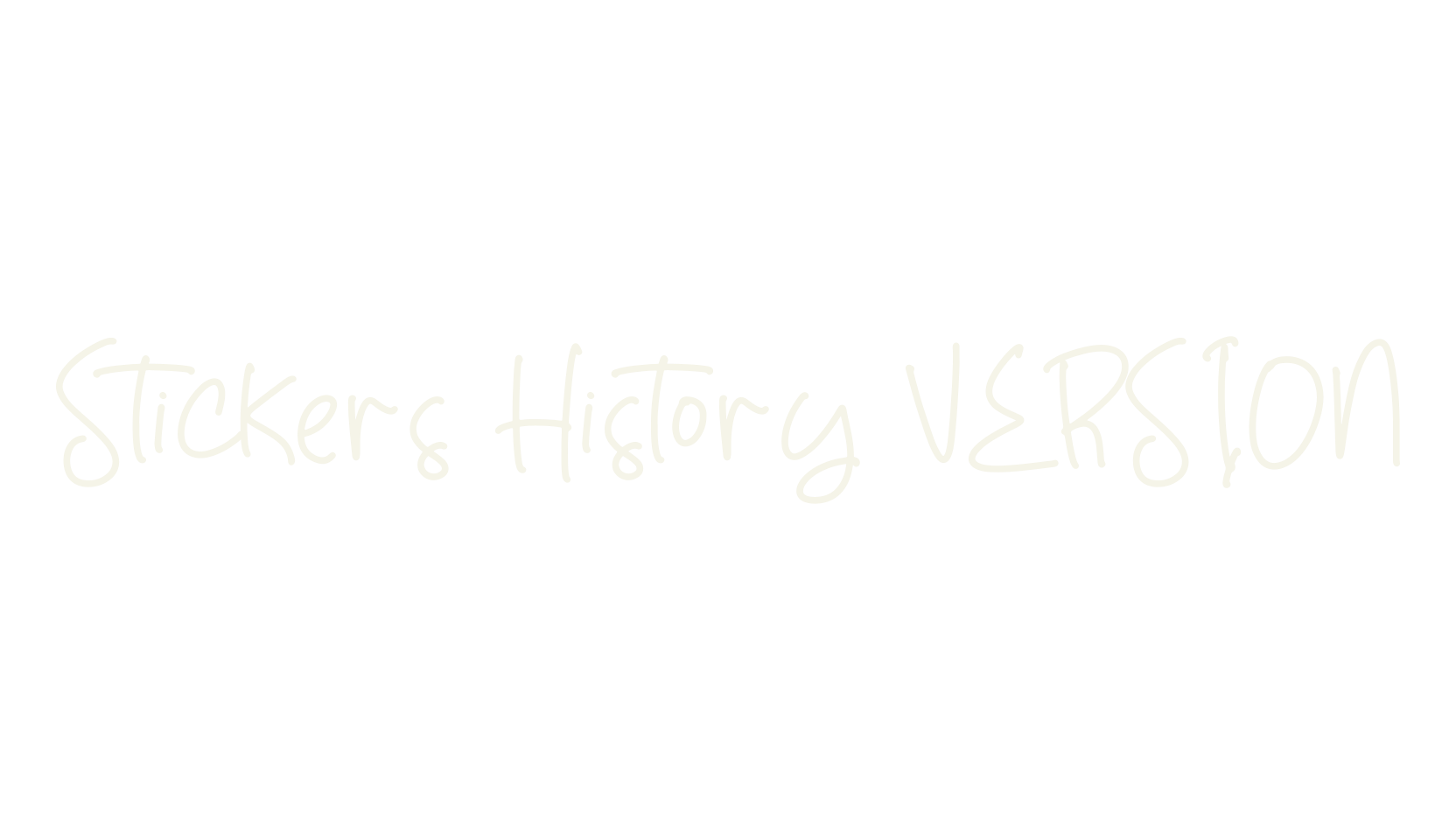 Stickers History VERSION, script font preview