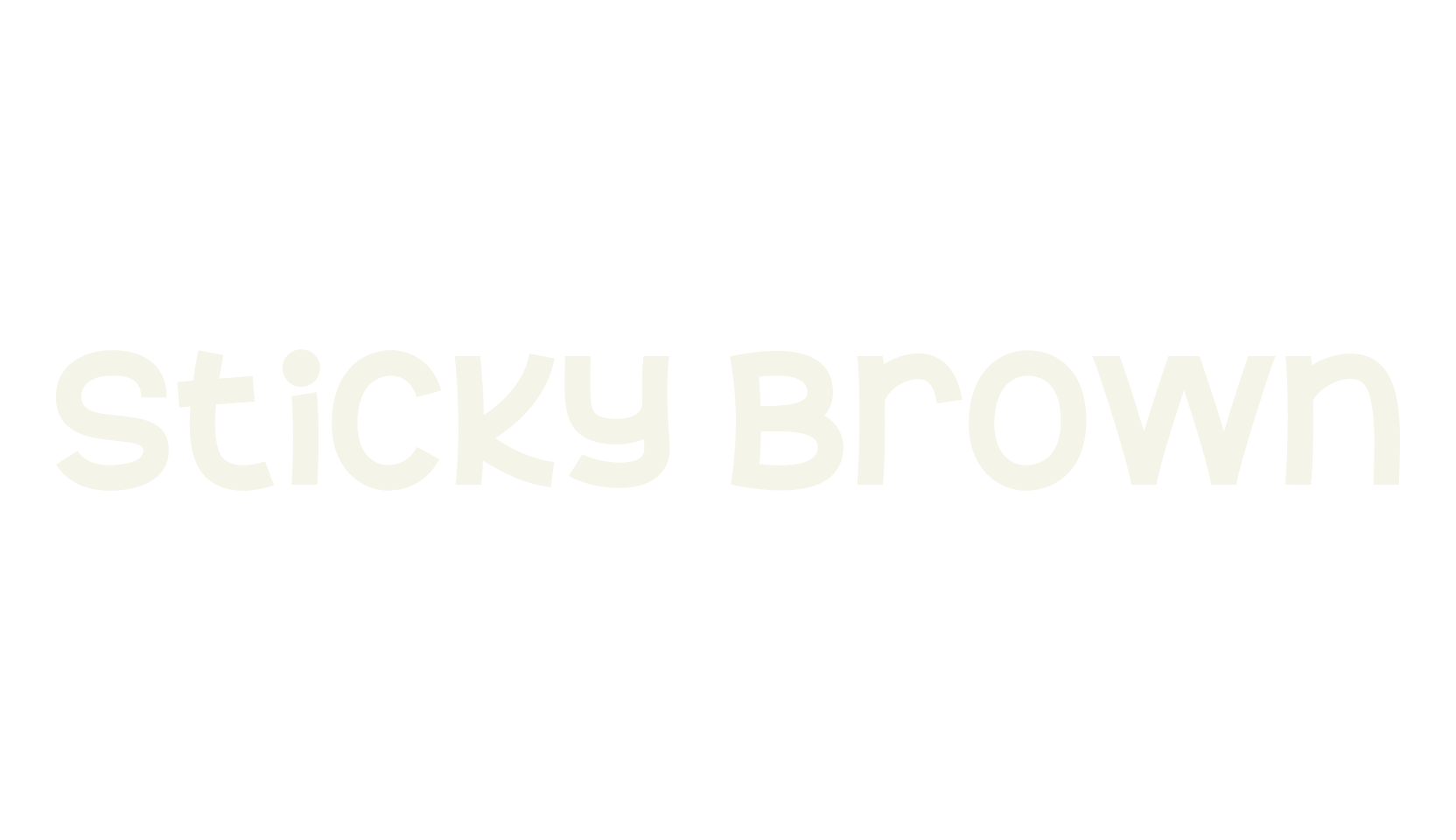 Sticky Brown, cartoon font preview