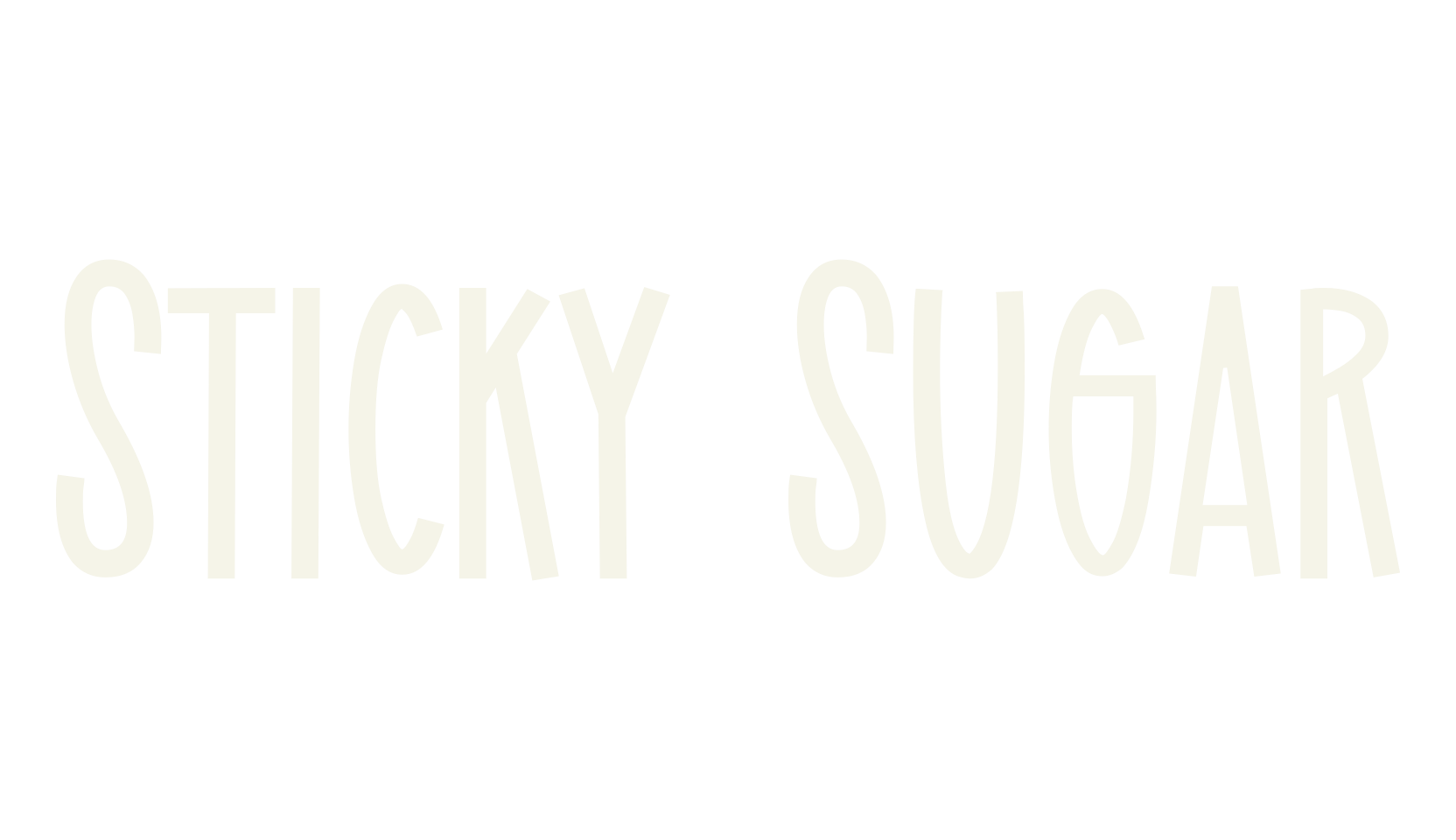 Sticky Sugar, whimsical font preview