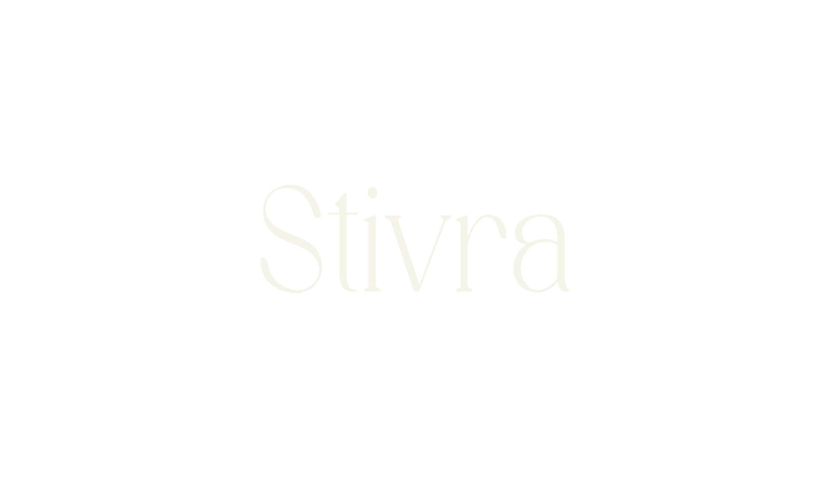 Stivra, logo font preview