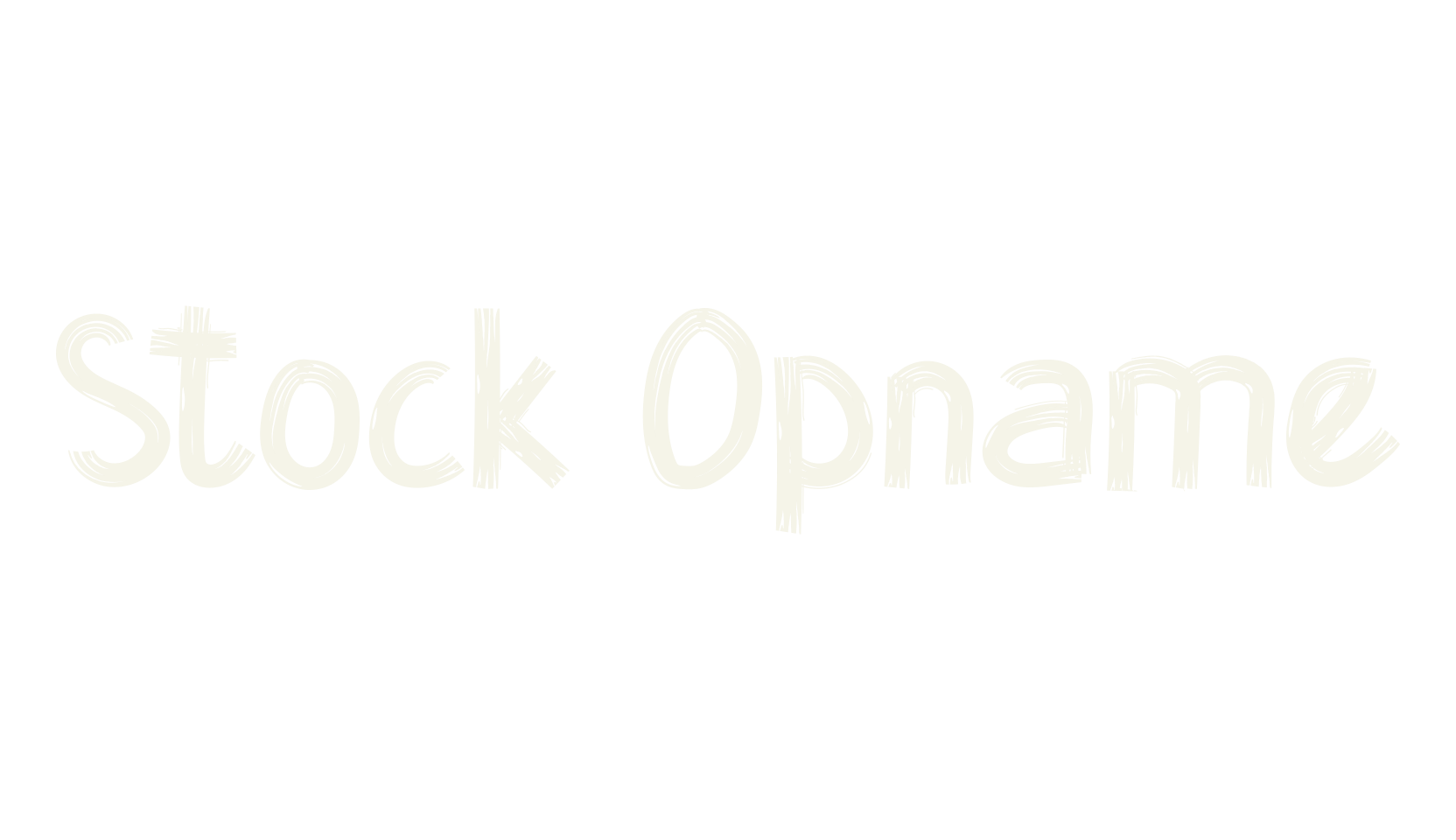 Stock Opname, paintbrush font preview