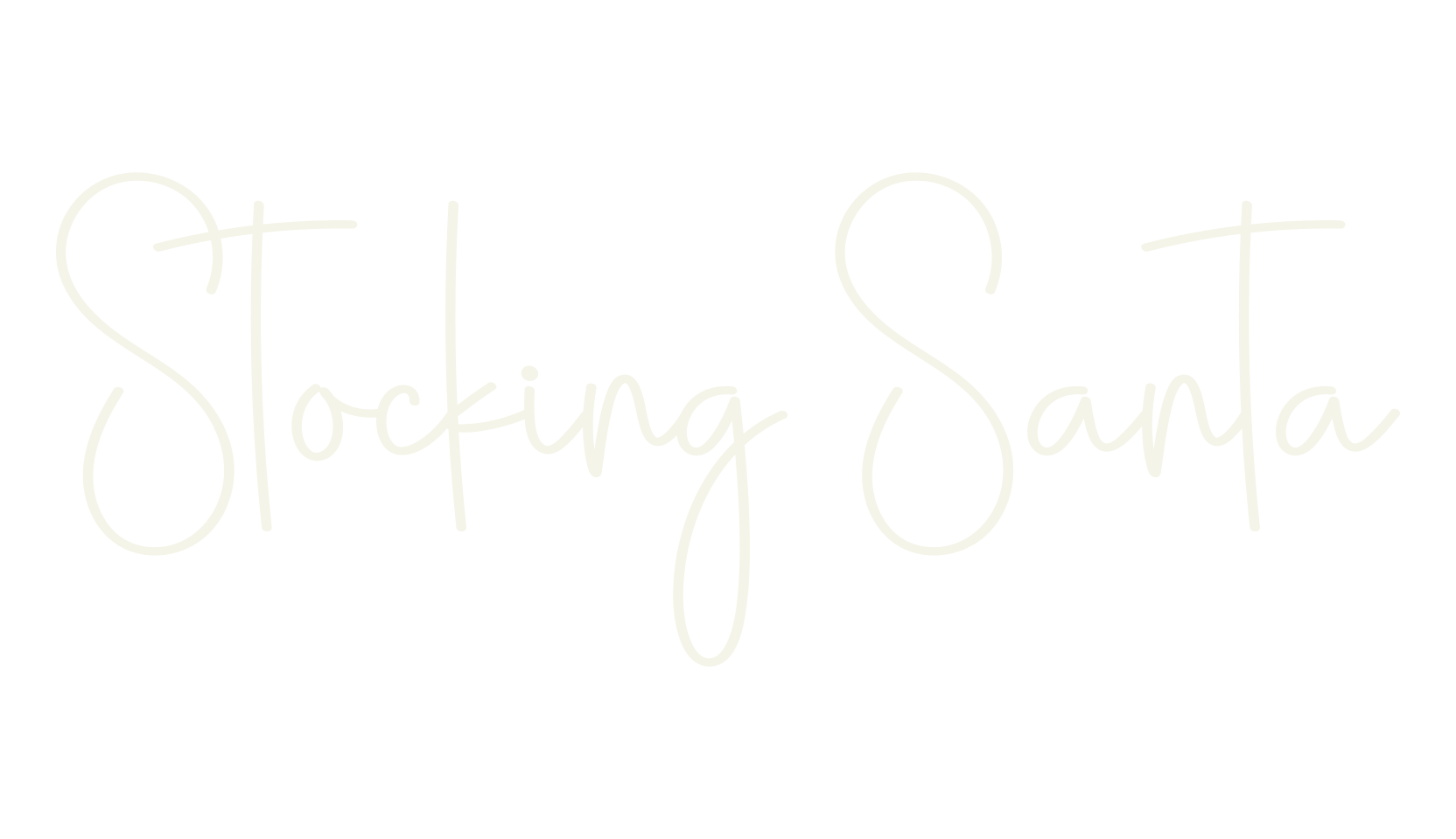 Stocking Santa, calligraphy font preview