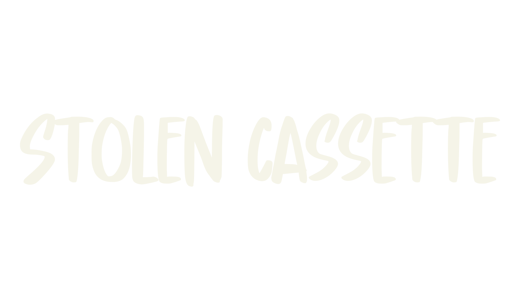 Stolen Cassette, hand drawn font preview