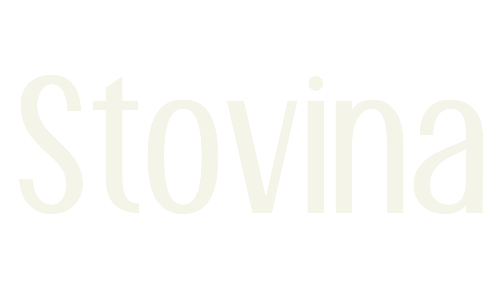 Stovina, sans serif font preview