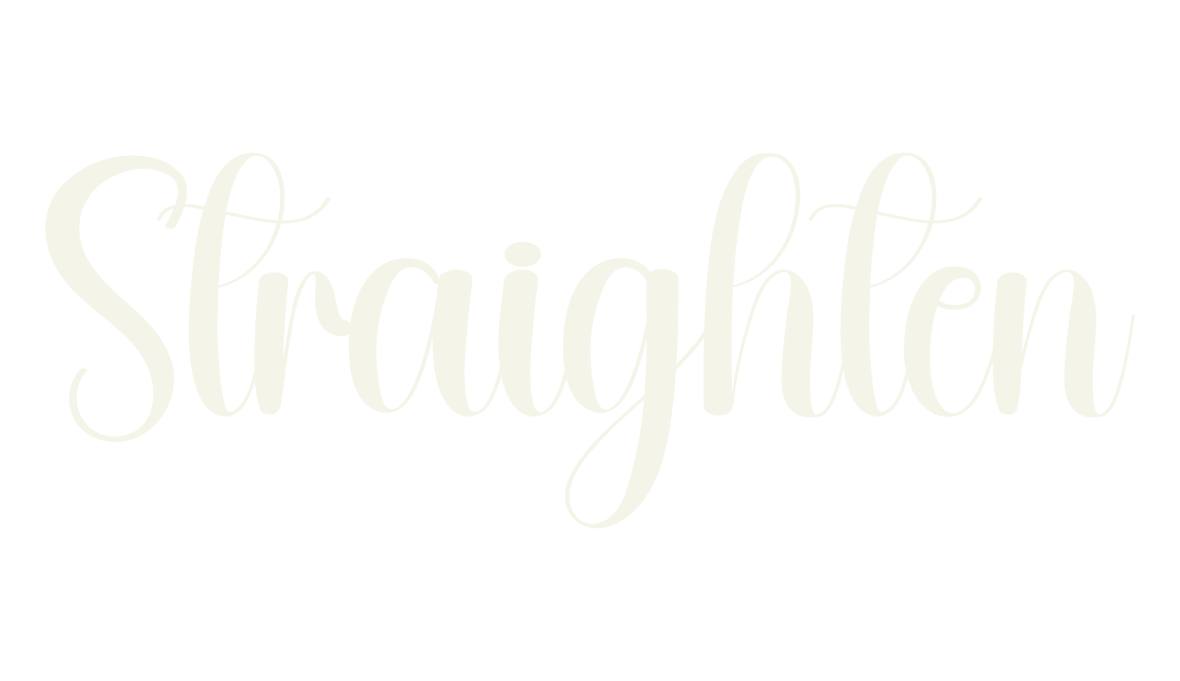 Straighten, calligraphy font preview