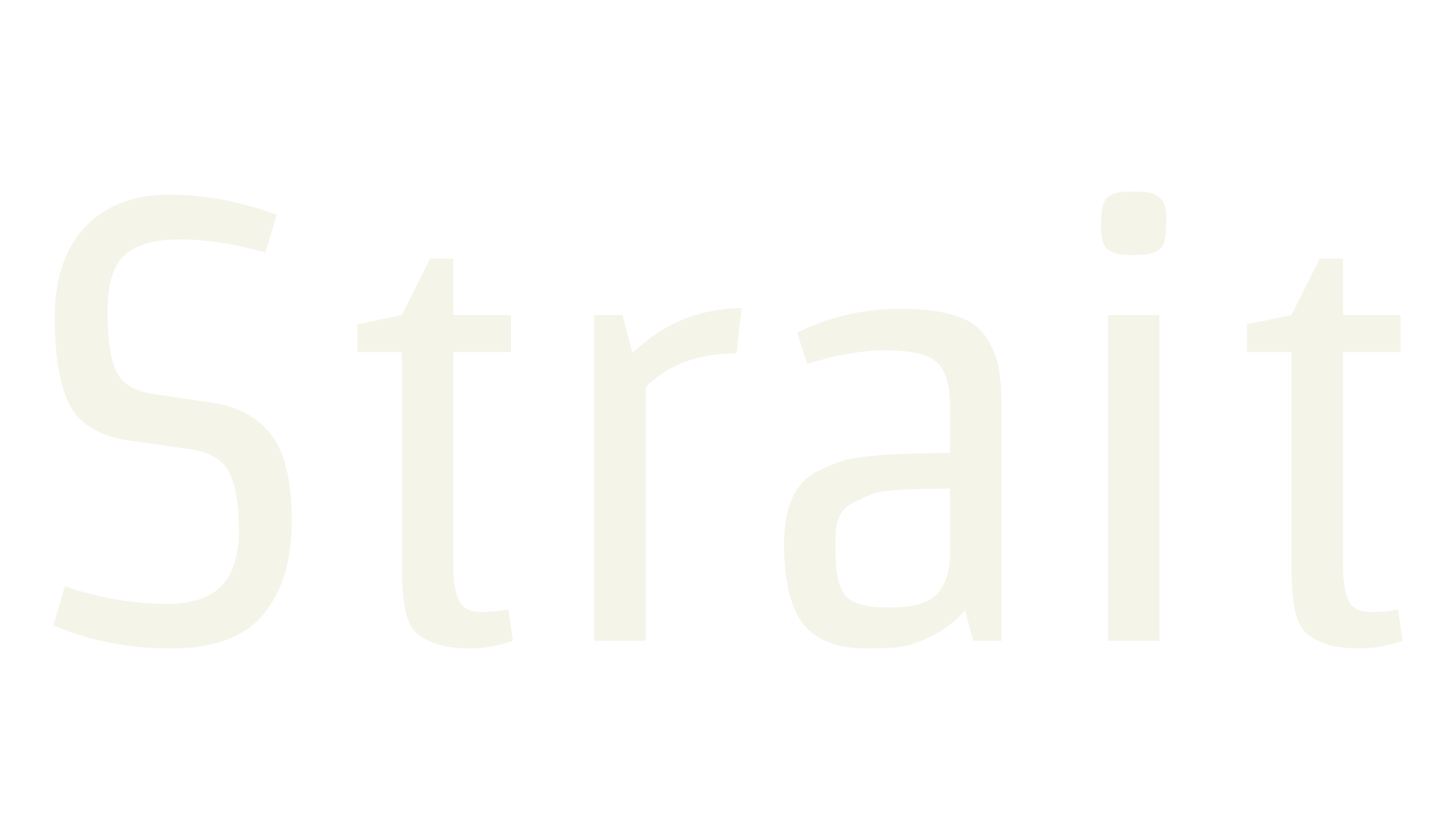 Strait, condensed font preview