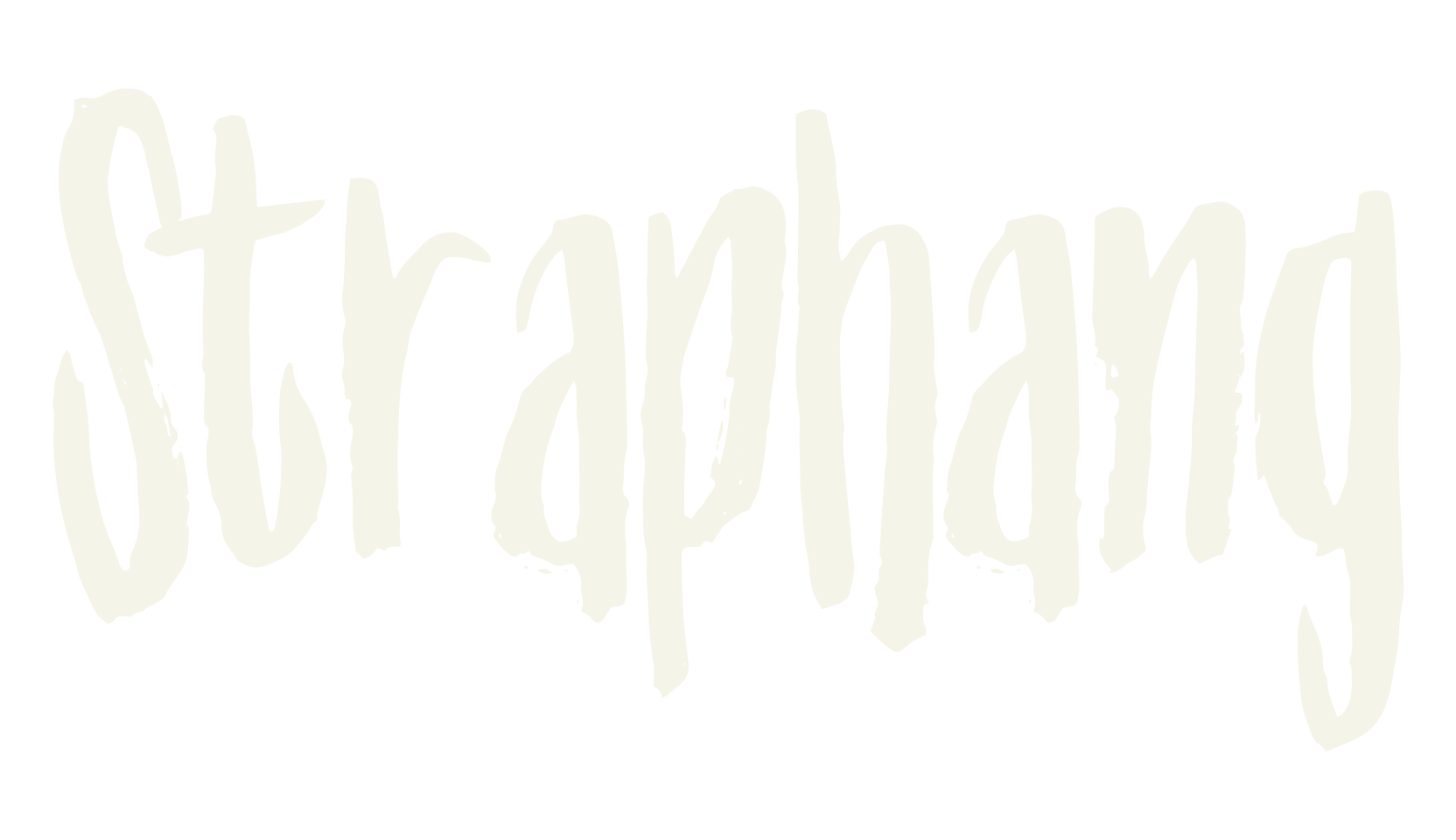 Straphang, creepy font preview