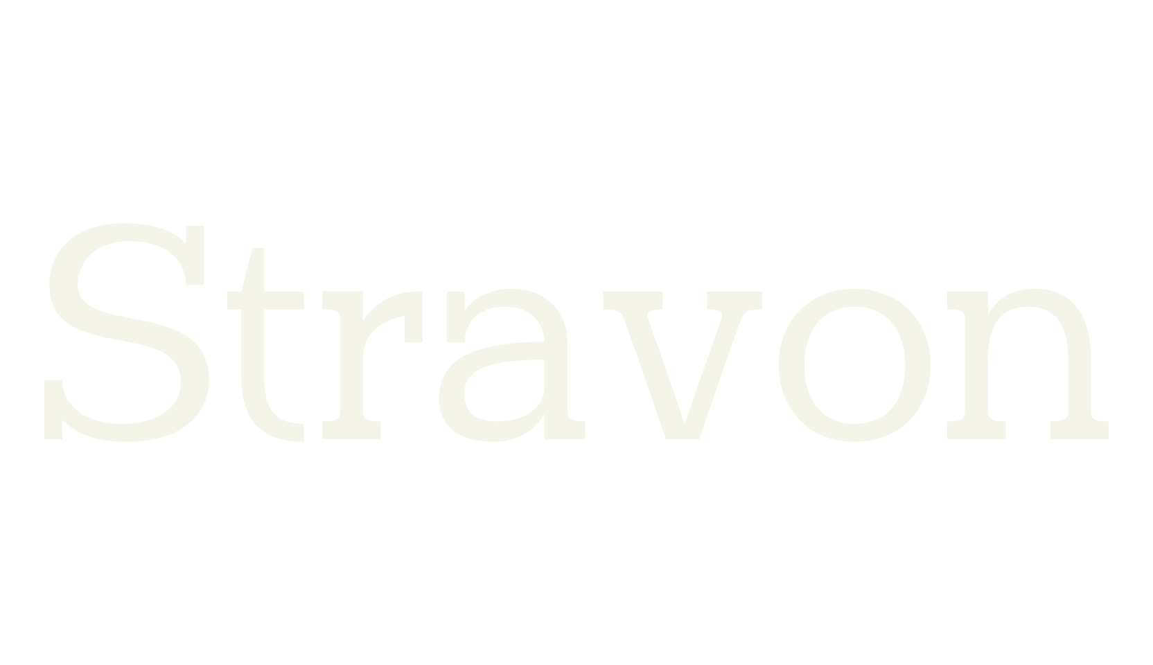 Stravon, modern font preview