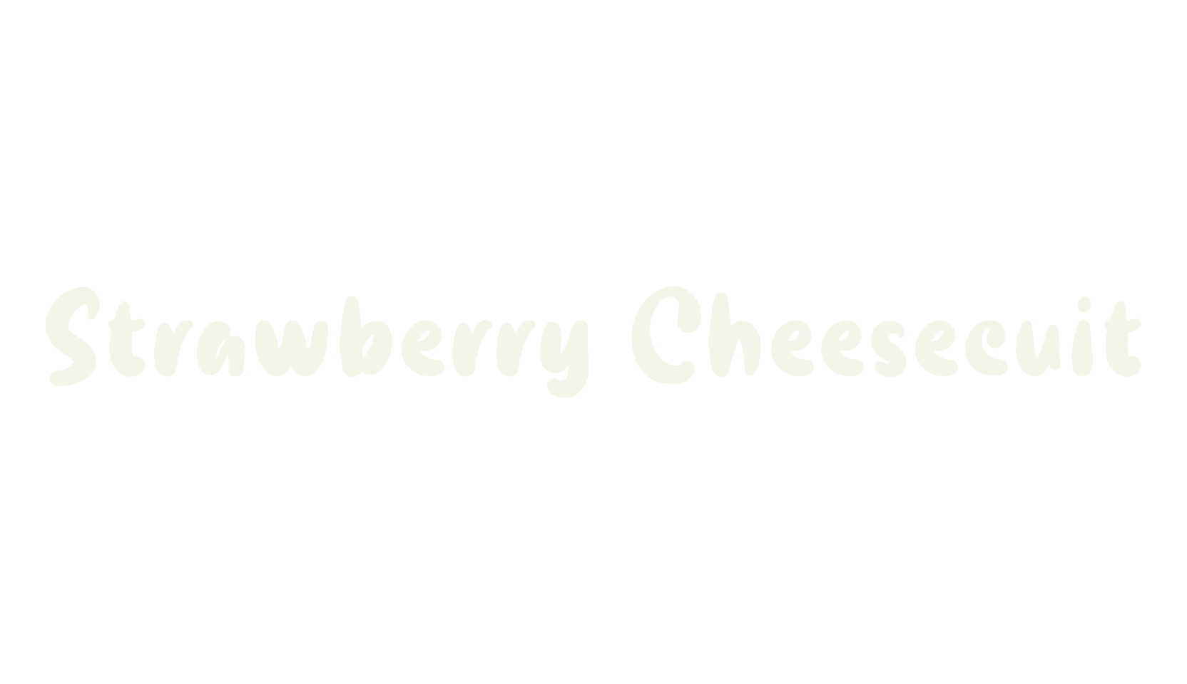 Strawberry Cheesecuit, logo font preview