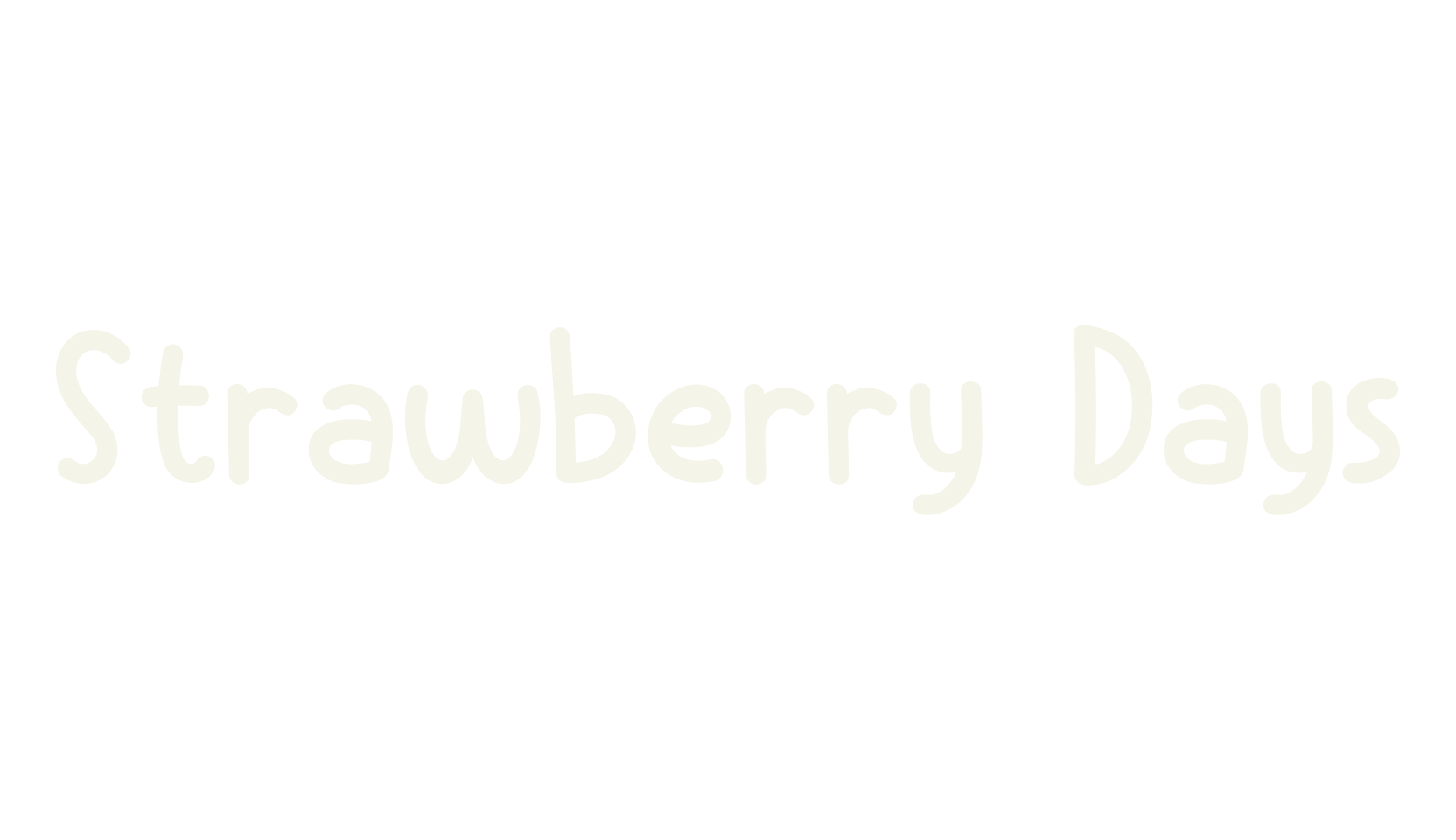 Strawberry Days, display market font preview