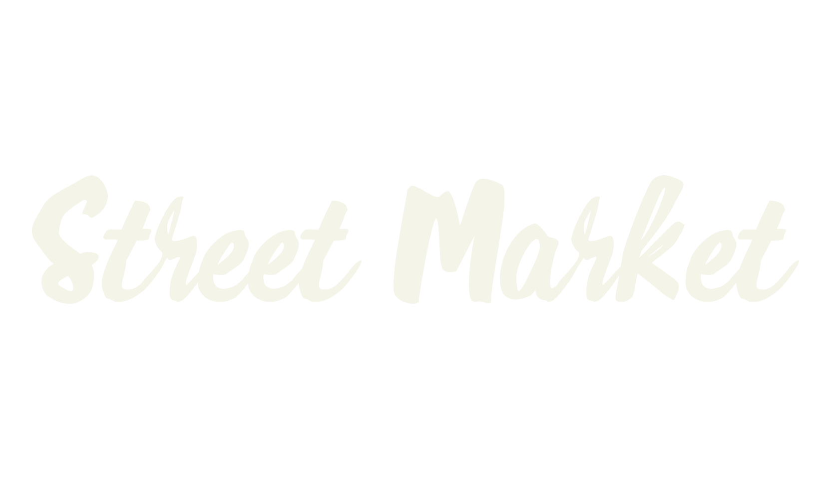 Street Market, brush font preview