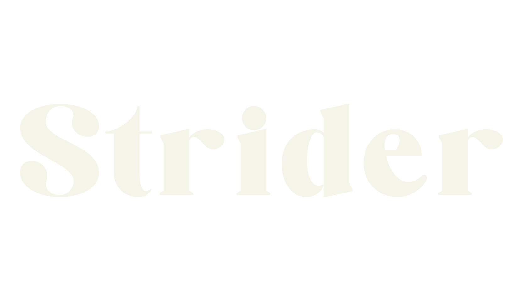 Strider, letter font preview
