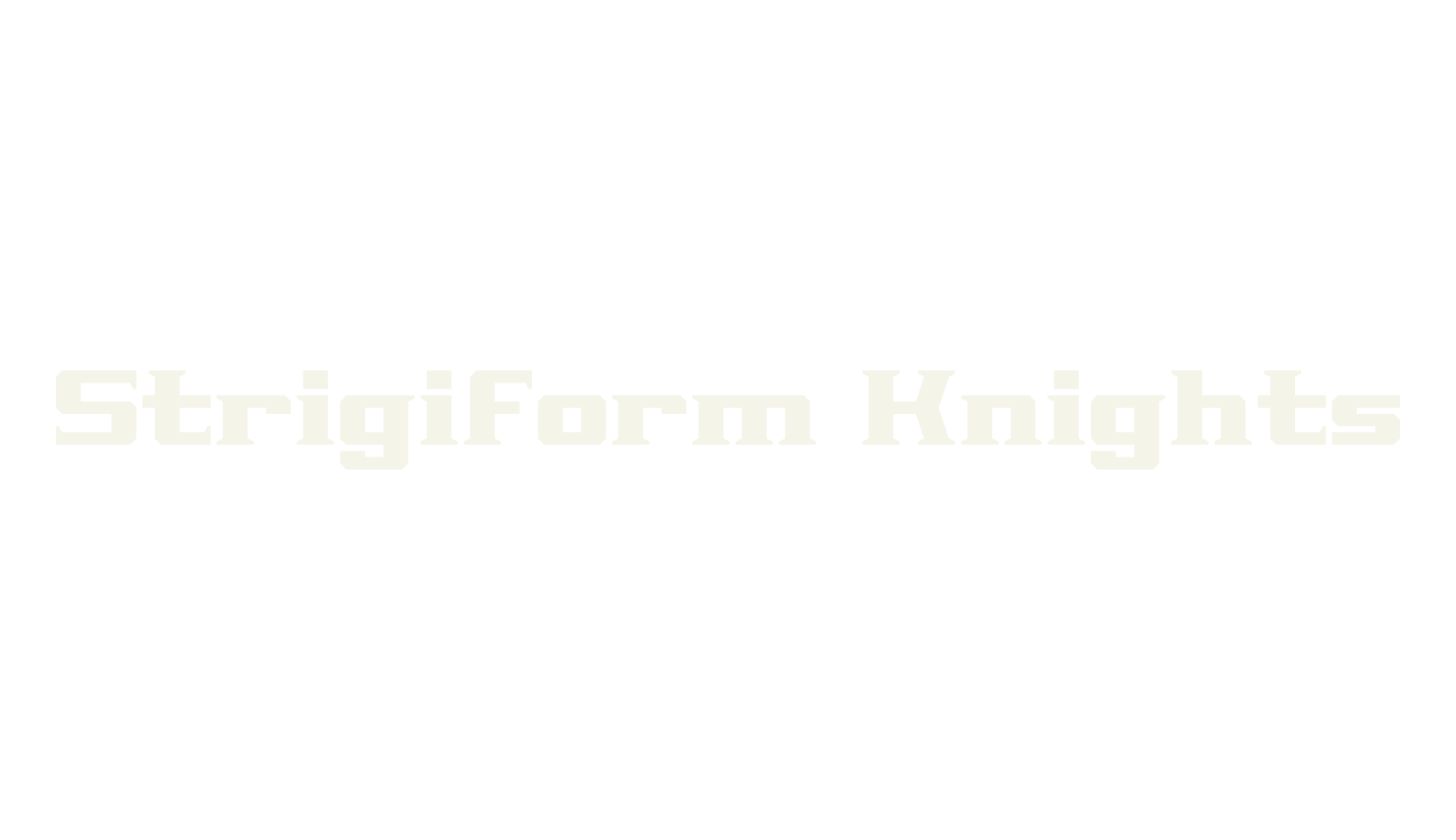 Strigiform Knights, fantasy font preview