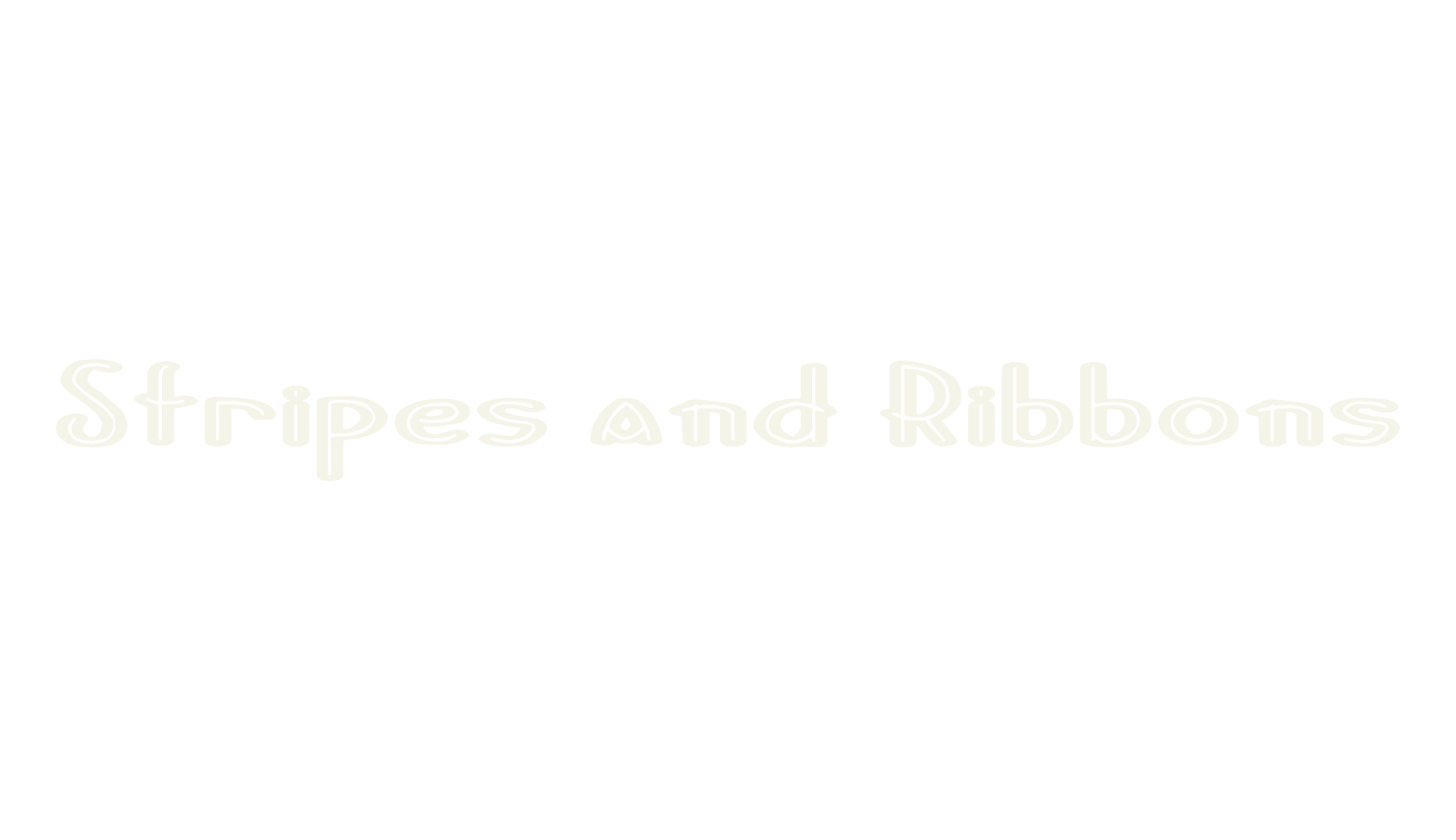 Stripes and Ribbons, stylish font preview