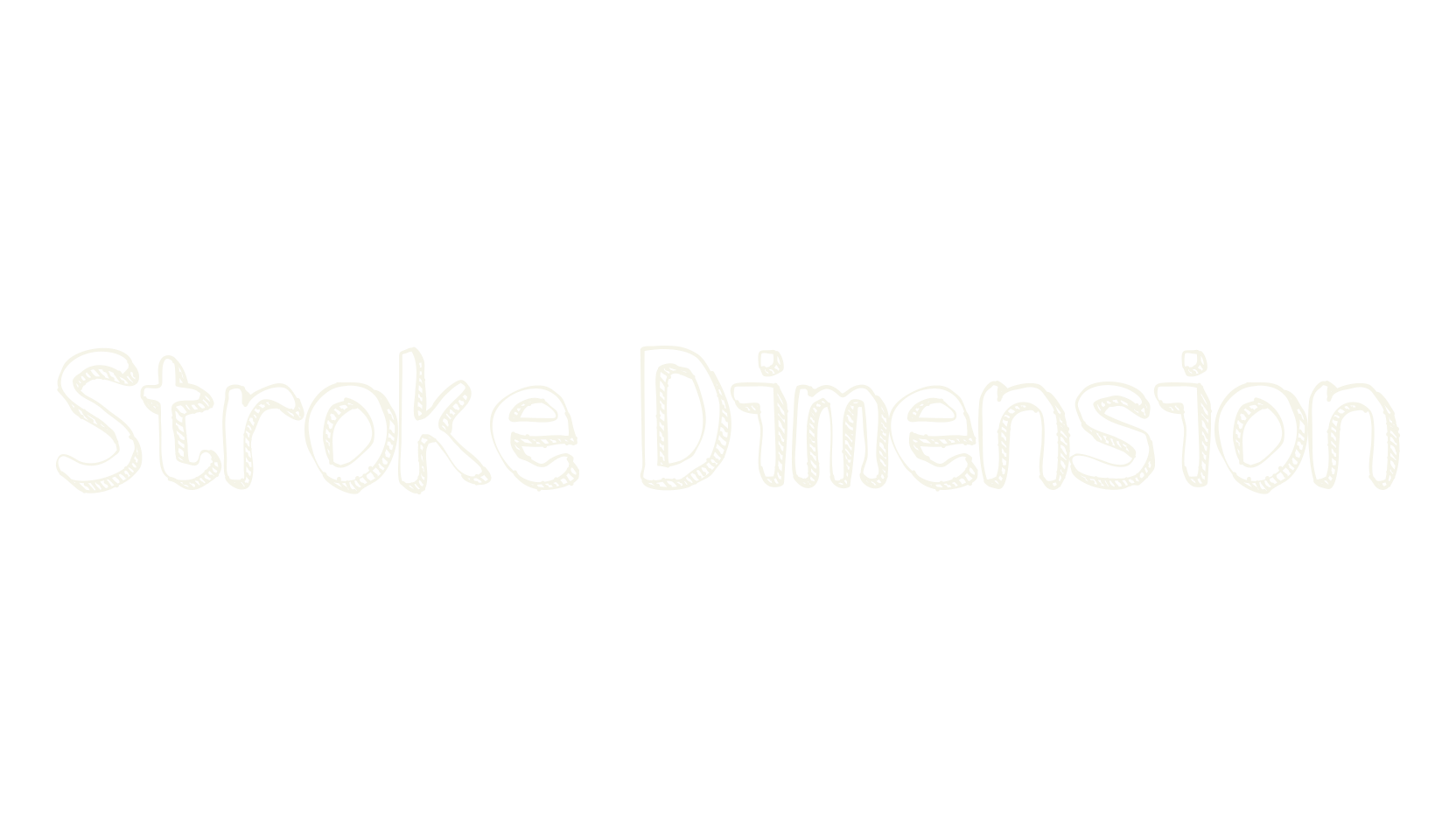 Stroke Dimension, sans font preview