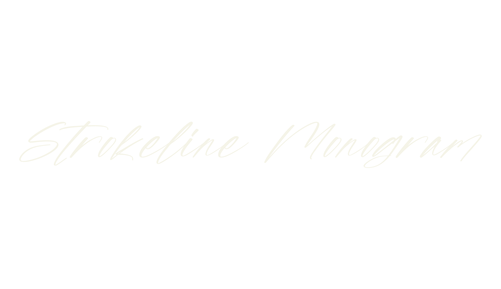 Strokeline Monogram, lettering font preview