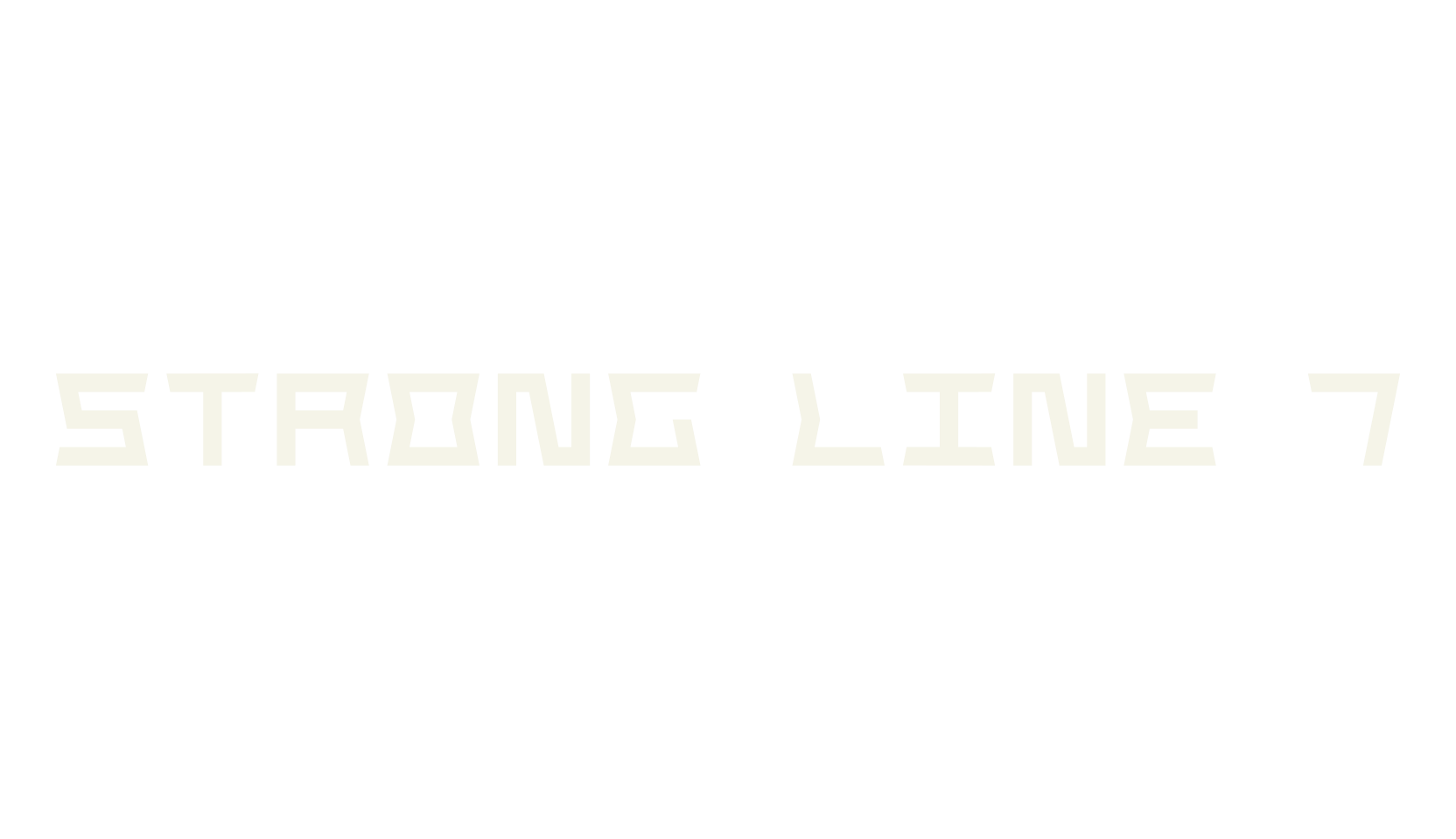 Strong Line 7, metal font preview