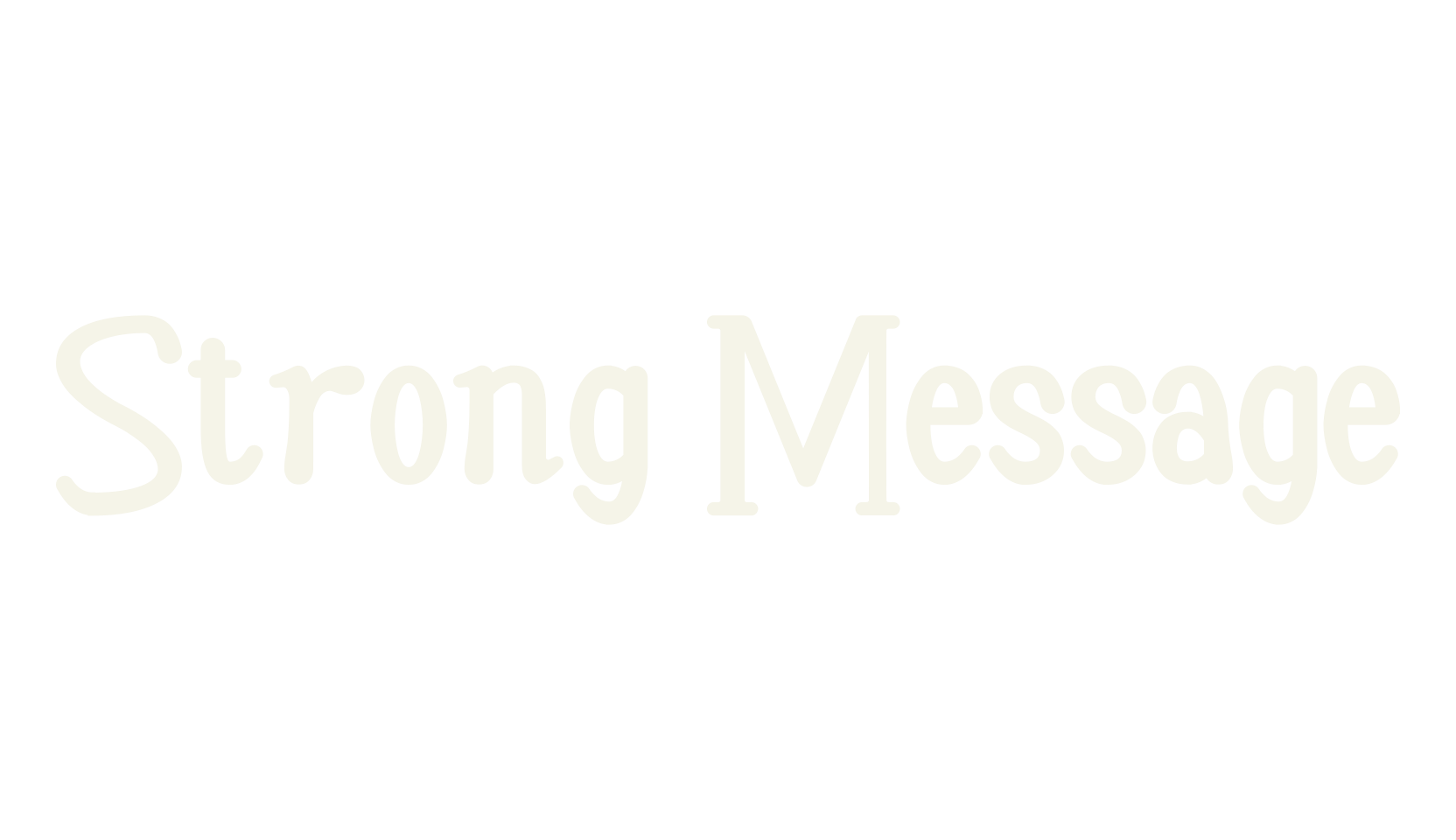 Strong Message, hand drawn font preview