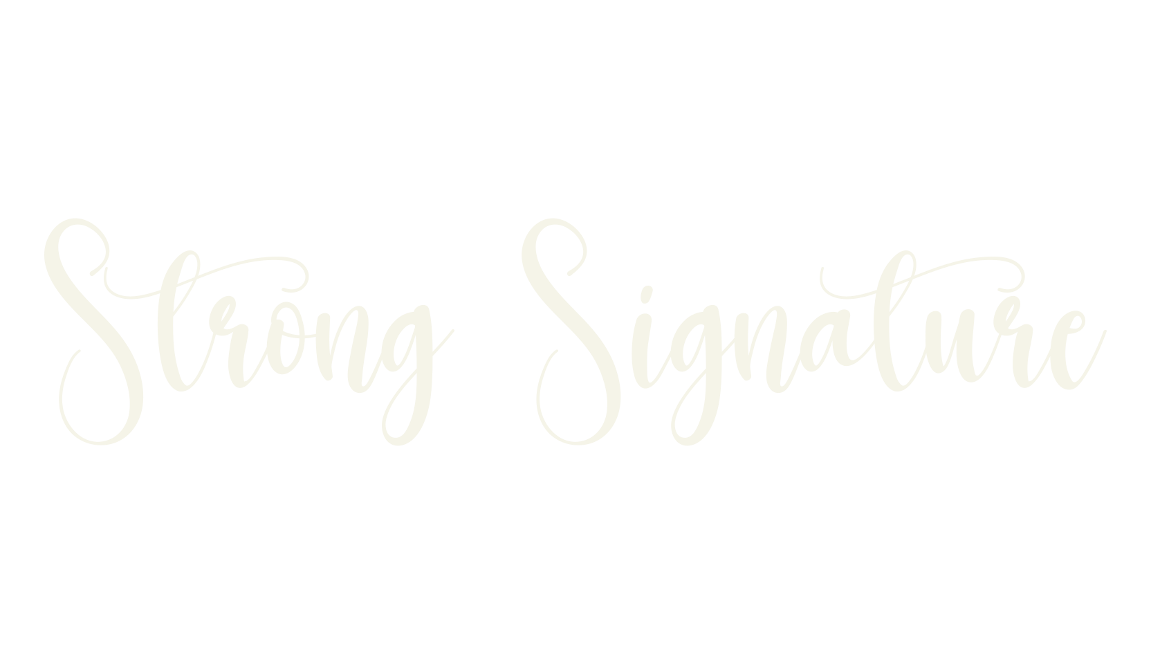 Strong Signature, wedding font preview
