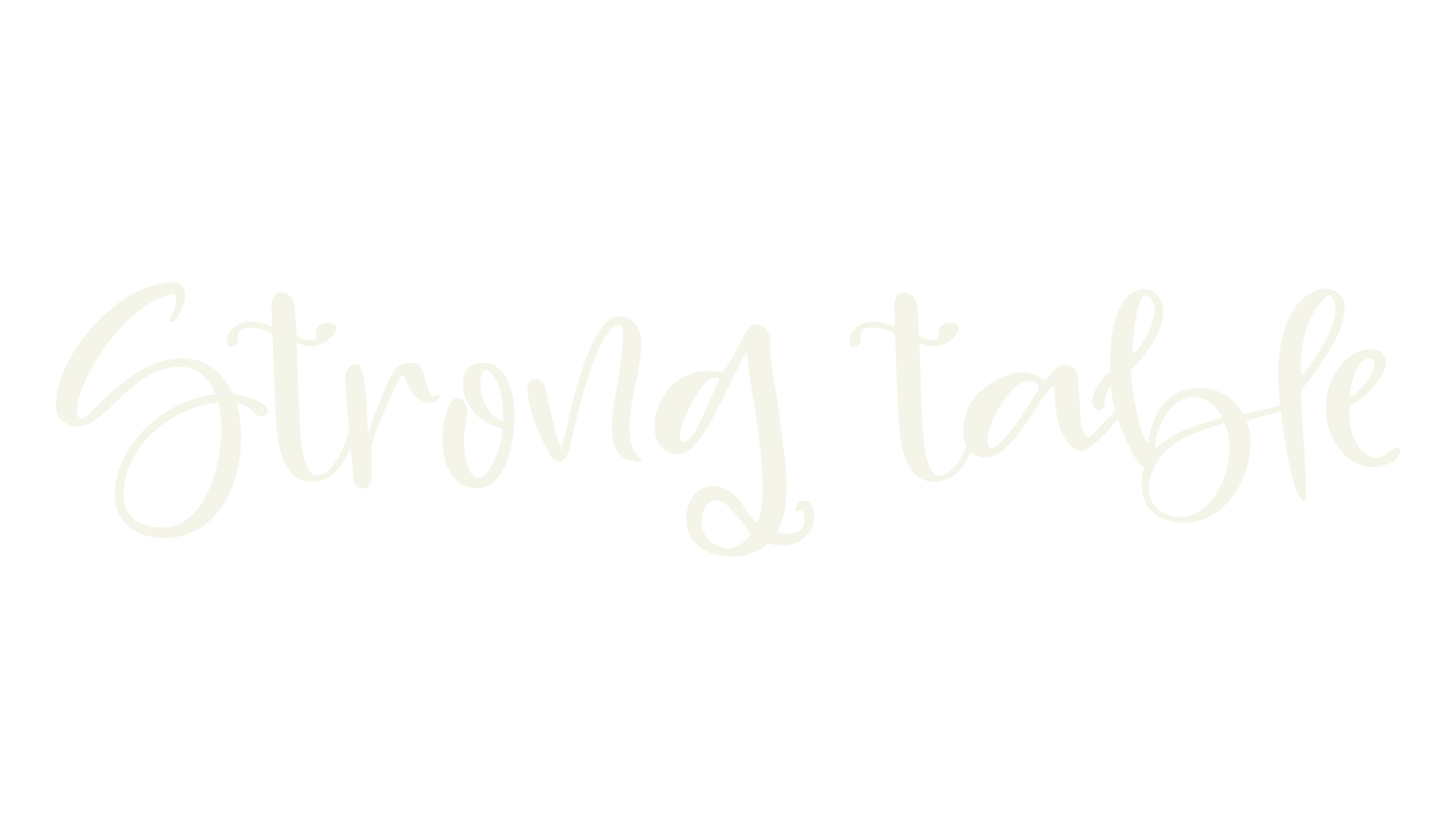 Strong table, handwriting font preview