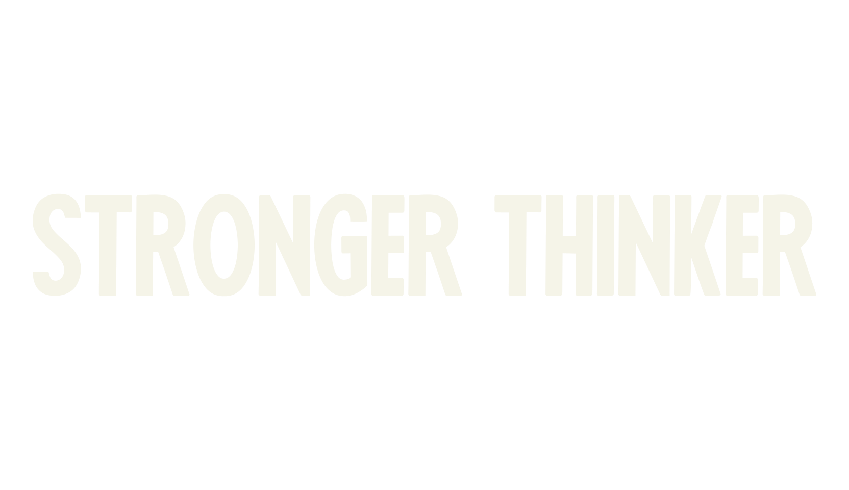 Stronger Thinker, condensed font preview